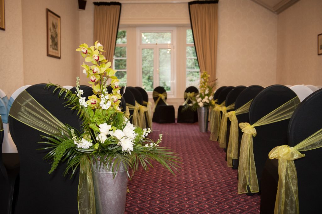Civil ceremony set-up in the Harford suite